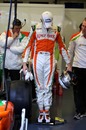 Weight is crucial, Adrian Sutil hits the scales
