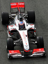An overhead view of Jenson Button