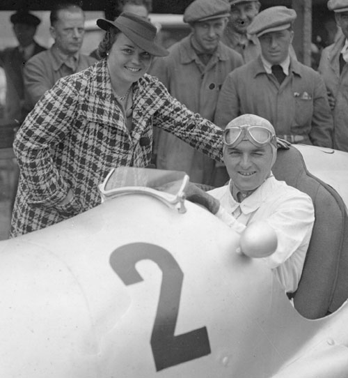 Hermann Lang prepares to race