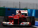 Jules Bianchi leaves the pits in the Ferrari F2012