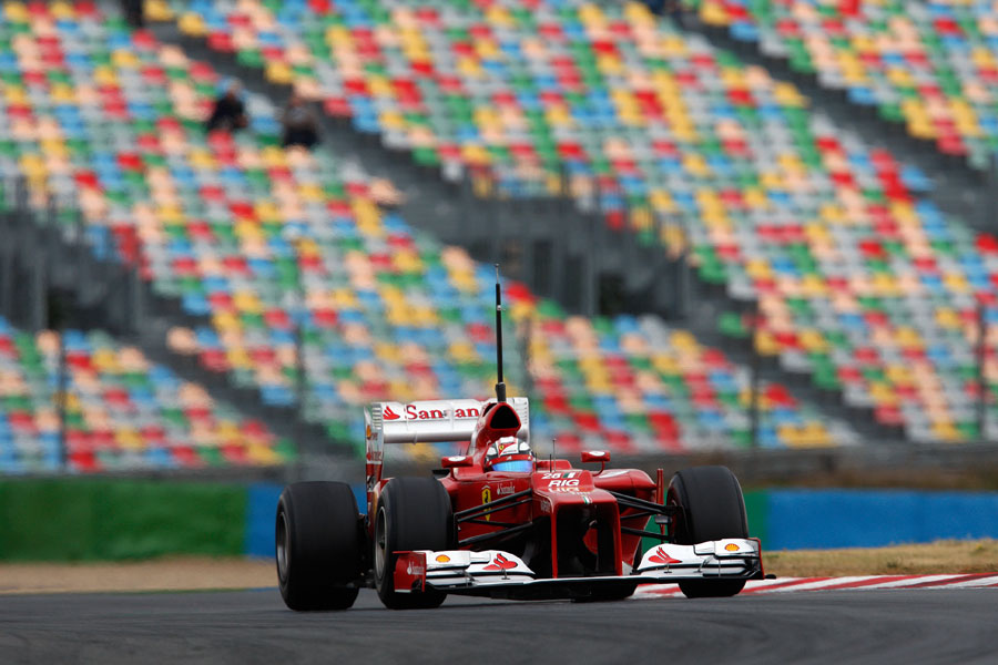 Davide Rigon on track in the Ferrari F2012