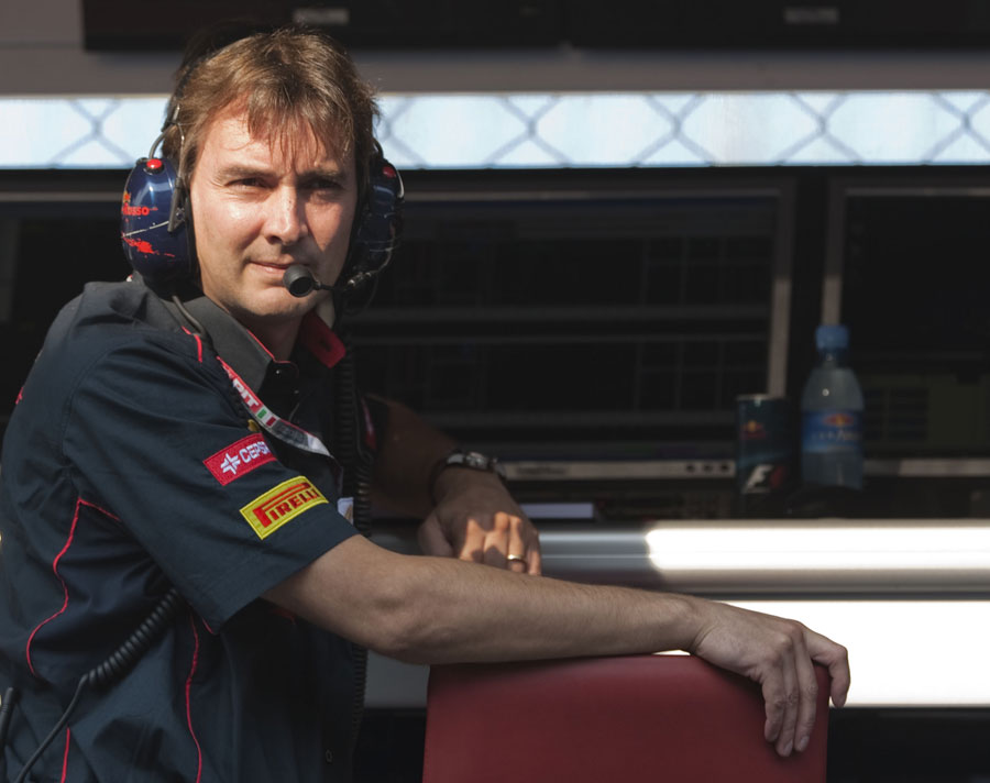 Toro Rosso technical director James Key on the pit wall
