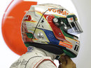Lewis Hamilton sports a new helmet design