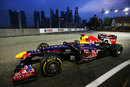 Sebastian Vettel pushes on as darkness takes over