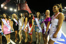 Miss Universe candidates appear pleased with Sebastian Vettel's performance so far this weekend