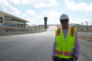 Charlie Whiting during his final track inspection of the Circuit of the Americas in Austin