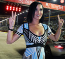 Pop star Katy Perry on the grid