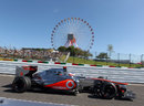 Jenson Button heads out on track in FP1