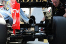 The rear wing 'device' on Kimi Raikkonen's Lotus E20