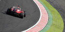 Fernando Alonso on track in the Ferrari
