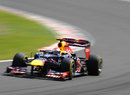 Sebastian Vettel at speed on soft tyres