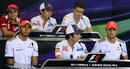 The line-up in the driver press conference