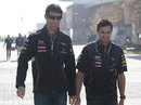 Mark Webber arrives at the circuit on Friday morning