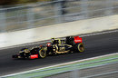 Romain Grosjean at speed in sector one