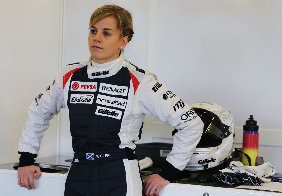 Susie Wolff ahead of her test drive in the 2011 Williams