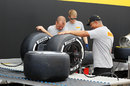Pirelli tyres in the paddock