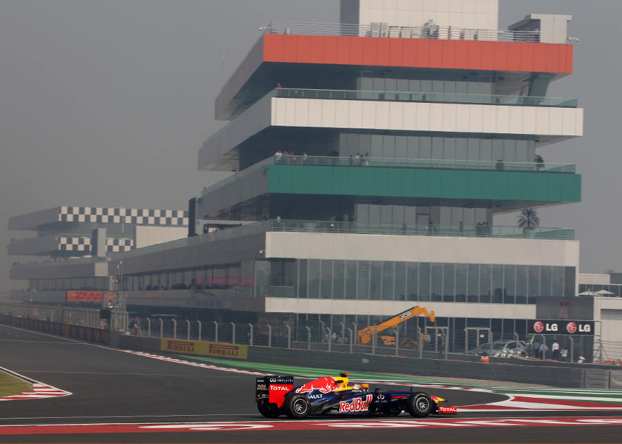 Sebastian Vettel returns to the pits on Friday