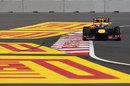 Mark Webber on track in the Red Bull