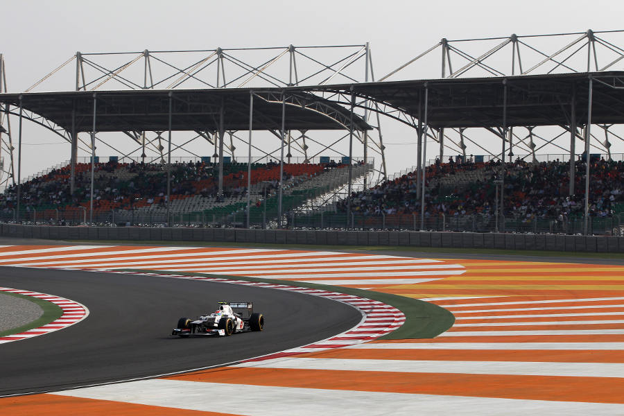 Sergio Perez attacks turn ten on the soft tyres
