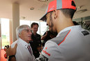 Lewis Hamilton congratulates Bernie Ecclestone on his 82nd birthday