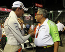 Vijay Mallya on the grid with Adrian Sutil