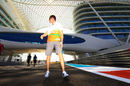 Paul di Resta walks the track in Abu Dhabi on Thursday