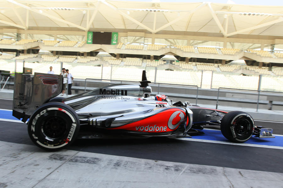Kevin Magnussen heads out on track for McLaren