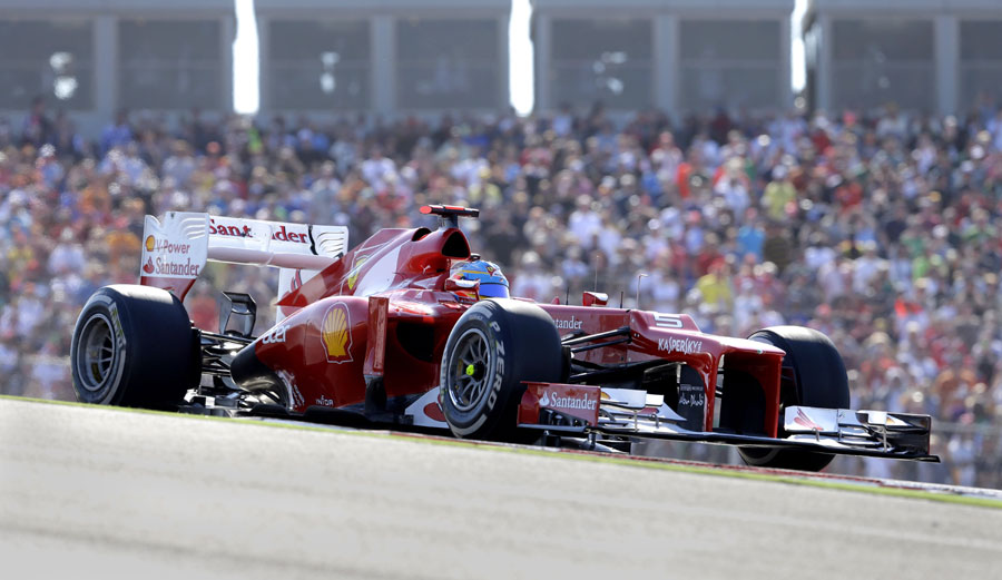Fernando Alonso on his way to a podium finish