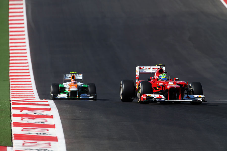 Felipe Massa leads Nico Hulkenberg
