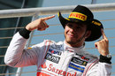 Lewis Hamilton celebrates victory