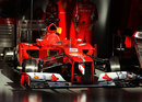 Fernando Alonso's F2012 sits in the Ferrari garage after Thursday's scruntineering