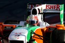 Tonio Liuzzi is recording impressively fast times in the Force India