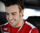 Fernando Alonso in the paddock on qualifying day