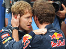 Christian Horner congratulates Sebastian Vettel on his third world title