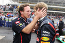 Christian Horner congratulates Sebastian Vettel on his third world title