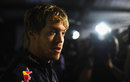 Sebastian Vettel answers questions from the press