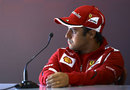 Felipe Massa at a Ferrari press conference