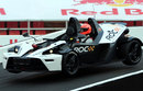 Michael Schumacher gets air in a KTM Crossbow at the Race of Champions