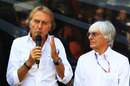 Luca di Montezemolo and Bernie Ecclestone in the Monza paddock