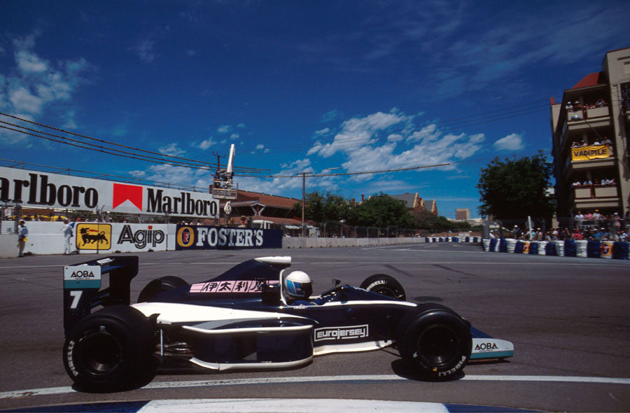 David Brabham in a car bearing his father's name