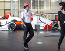 Sergio Perez at McLaren's headquarters on his first day at the team