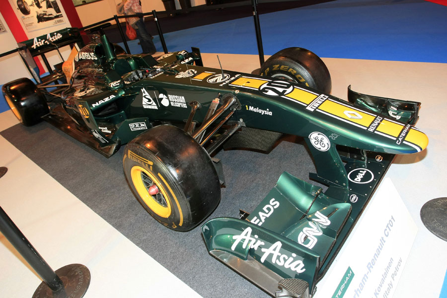 A Caterham on display at the Autosport show
