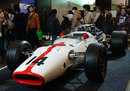 A 1967 Honda RA300 on display during the Tokyo Auto Salon 2013 exhibition