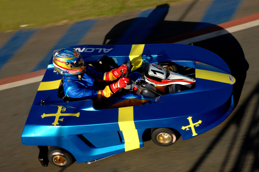 Fernando Alonso's kart at Felipe Massa's karting challenge