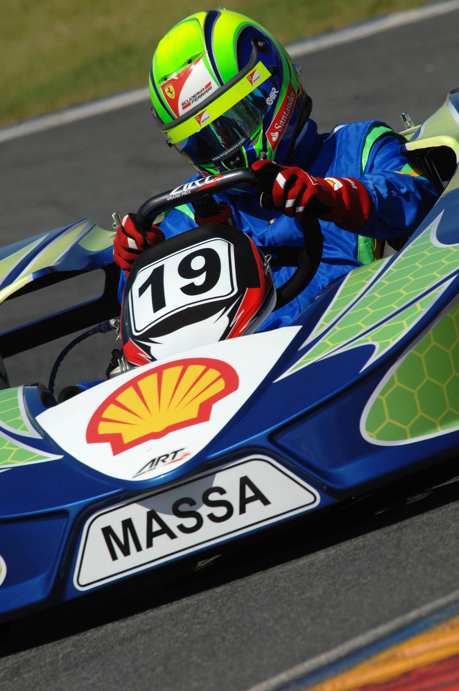 Felipe Massa during his karting challenge