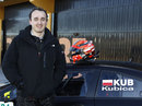 Robert Kubica poses for a photo ahead of his first DTM test