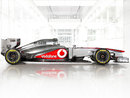 The new McLaren MP4-28 on show at the team's factory