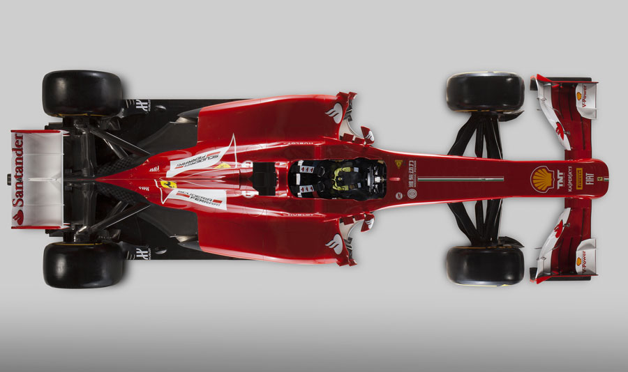 The new Ferrari F138 from above