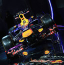 The Red Bull RB9 on display at the team's factory