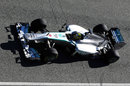 Nico Rosberg driving the new Mercedes W04 during a filming day